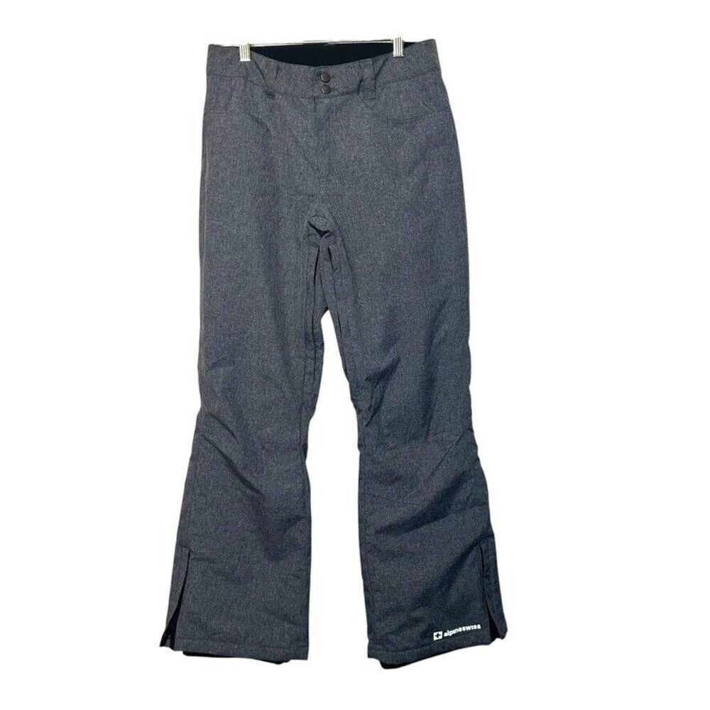 Alpine Swiss Mens Waterproof Ski Snowboarding Pants Mens S‎ Gray Insulated